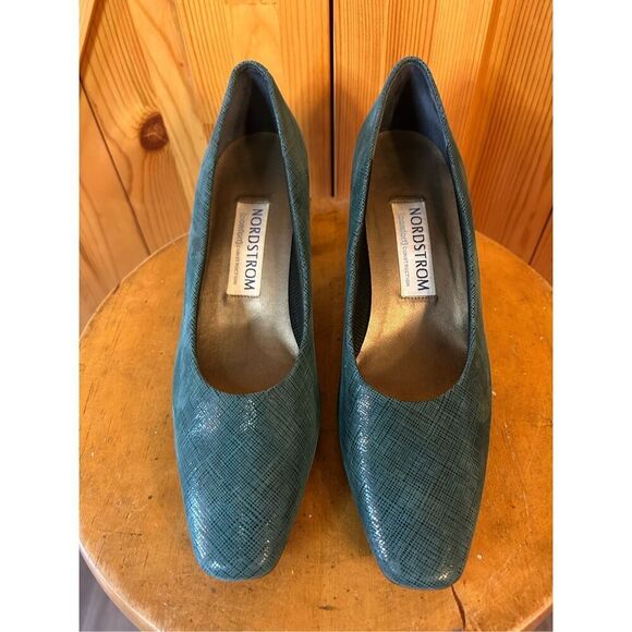 Nordstrom block heels comfort construction leather size 8.5  - Picture 2 of 8